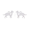 Non-Tarnish 304 Stainless Steel Puppy Silhouette Charms STAS-Q201-T086-1