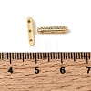 Brass Micro Pave Clear Cubic Zirconia Spacer Bars KK-Z149-01G-3
