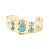 Resin Oval Beaded Open Cuff Bangle LS-BJEW-F452-01B-2