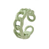 Spray Painted Alloy Oval Curb Chain Cuff Rings for Women WG64013-06-2