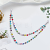 1Pc Polymer Clay Rhinestone Disc Ball and Round Acrylic Beaded Double Layer Pants Chains AJEW-BM0001-27-7