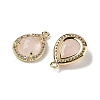 Natural Rose Quartz Faceted Teardrop Pendants G-U028-02G-07-2