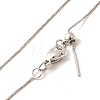 0.5mm Rack Plating Brass Box Chain Adjustable Slider Necklaces for Women Men MAK-L044-52P-2