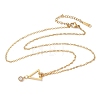 304 Stainless Steel Crystal Rhinestone Geometric Pendant Cable Chain Necklaces NJEW-Z073-01G-02-4
