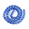 Crackle Transparent Glass Beads Strands GLAA-Q108-02A-02-2