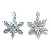 Brass Cubic Zirconia Pendants ZIRC-O044-02H-P-2