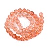 Crackle Transparent Glass Beads Strands GLAA-Q108-02A-13-2