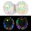 Handmade Luminous Polymer Clay Glass Rhinestone Beads CLAY-H003-05D-1