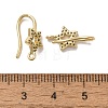 Rack Plating Brass Micro Pave Clear Cubic Zirconia Earring Hooks KK-A231-08G-3