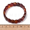 Dyed & Heated Natural Carnelian Beaded Stretch Bracelets for Unisex G-K303-01I-5