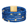 Imitation PU Leather Cord Multi-strand Bracelets for Women Girl WG4D46A-12-1