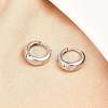 316 Surgical Stainless Hoop Earrings EJEW-C160-06B-P-1