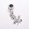 Tibetan Style Alloy European Dangle Charms X-MPDL-J041-04AS-1