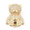 Brass Micro Pave Cubic Zirconia Slide Charms ZIRC-I068-13G-A-1