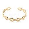 304 Stainless Steel Cuff Bangles for Women BJEW-K263-05G-04-2