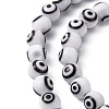 Handmade Evil Eye Lampwork Round Bead Strands X-LAMP-L055-8mm-09-3