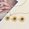 Stainless Steel Spiral Sun Earrings & Necklaces Sets for Women Party and Occasion VJ3176-1