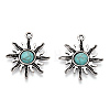 Synthetic Turquoise Pendants PALLOY-TAC0044-53AS-3