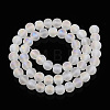 Transparent Frosted Glass Bead Strands GLAA-T032-T8mm-MB13-2