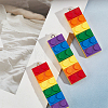20Pcs 2 Colors Rainbow Opaque Acrylic Pendants MACR-DC0001-02-5