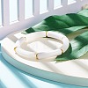 Two Tone Acrylic Curved Tube Beaded Stretch Bracelet BJEW-JB07971-01-2