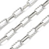 Handmade 304 Stainless Steel Twist Rectangle Box Chains STAS-F341-06P-1