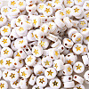 White Opaque Acrylic Beads PACR-YW0001-04A-1