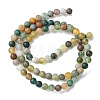 Frosted Round Natural Indian Agate Beads G-J338-02-4mm-5