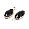 Natural Obsidian Faceted Pendants G-G193-01G-09-2