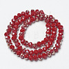 Electroplate Opaque Solid Color Glass Beads Strands EGLA-A034-P6mm-K02-2