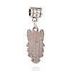 Owl Tibetan Style Alloy European Dangle Charms PALLOY-I115-14AS-2