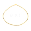 Brass Double Braided Round Snake Chain Necklaces MAK-L041-01G-1