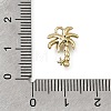 Brass Micro Pave Clear Cubic Zirconia Charms KK-A302-05G-3