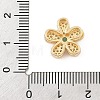 Brass Micro Pave Cubic Zirconia Slide Charms ZIRC-I068-19G-4