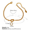 304 Stainless Steel Micro Pave Clear Cubic Zirconia Charm Bracelets WG4D47F-16-1