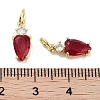 Brass Micro Pave Cubic Zirconia Charms KK-C051-09G-01-3