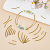 240Pcs 6 Style Brass Curved Tube Beads KK-GA0001-81-4
