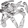 15Pcs 3 Styles 304 Stainless Steel Snap Hair Clip Finding STAS-TA0006-49-3