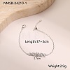 304 Stainless Steel Pave Cubic Zirconia Link Bracelets WGE95FE-04-1