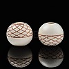 Painted Natural Wood Beads WOOD-S057-072S-2
