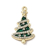 Alloy Enamel Pendants with Rhinestone FIND-H055-16G-02-1