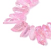 Spray Painted Electroplate Natural Quartz Crystal Points Beads Strands G-Q610-02I-3