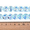 Electroplate Transparent Glass Beads Strands X-EGLA-N056-01A-04-4