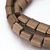 Electroplated Non-magnetic Synthetic Hematite Beads Strands G-P392-U06-2