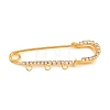 Iron Rhinestone Safety Pins Brooch Findings IFIN-A021-01B-G-1
