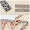Polyester Hollow Embroidered Lace Trim OCOR-WH0079-13B-6