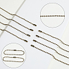 100Pcs Iron Ball Chains with Connectors IFIN-SP0001-67AB-5