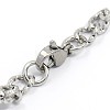 304 Stainless Steel Curb Chain/Twisted Chain Bracelet Making STAS-A028-B142P-2