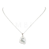 Natural Sunflower Druzy Agate Slice Nuggets Pendant Brass Cable Chain Necklaces for Women NJEW-JN06066-5