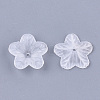 5-Petal Transparent Acrylic Bead Caps X-FACR-T001-02-2